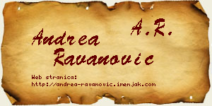 Andrea Ravanović vizit kartica
